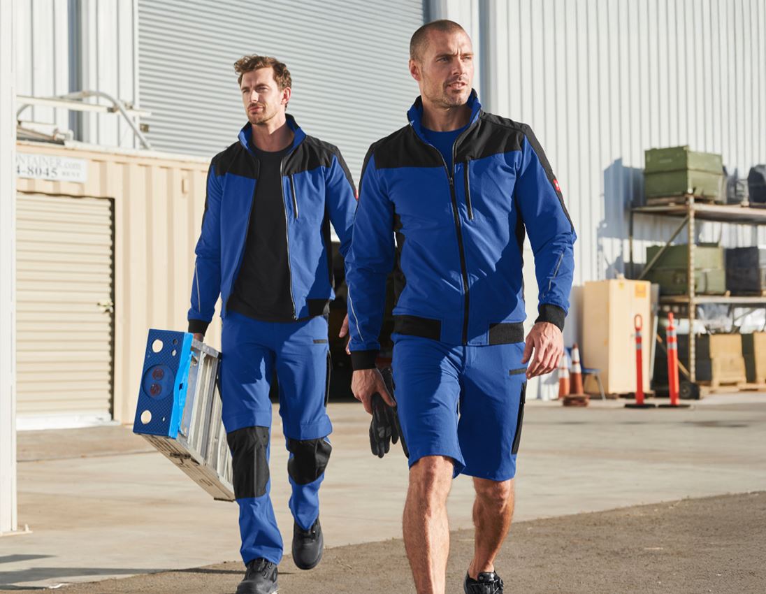 Werkbroeken: Functioneel short e.s.dynashield + korenblauw/zwart 1