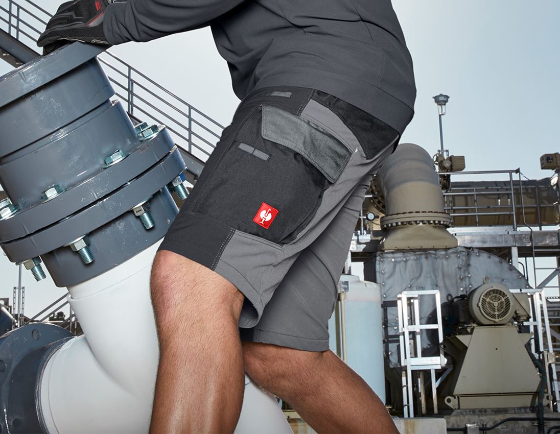 Werkbroeken: Functioneel short e.s.dynashield + cement/grafiet 1