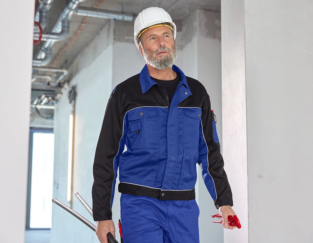 Onderwerpen: Werkjack e.s.image + korenblauw/zwart