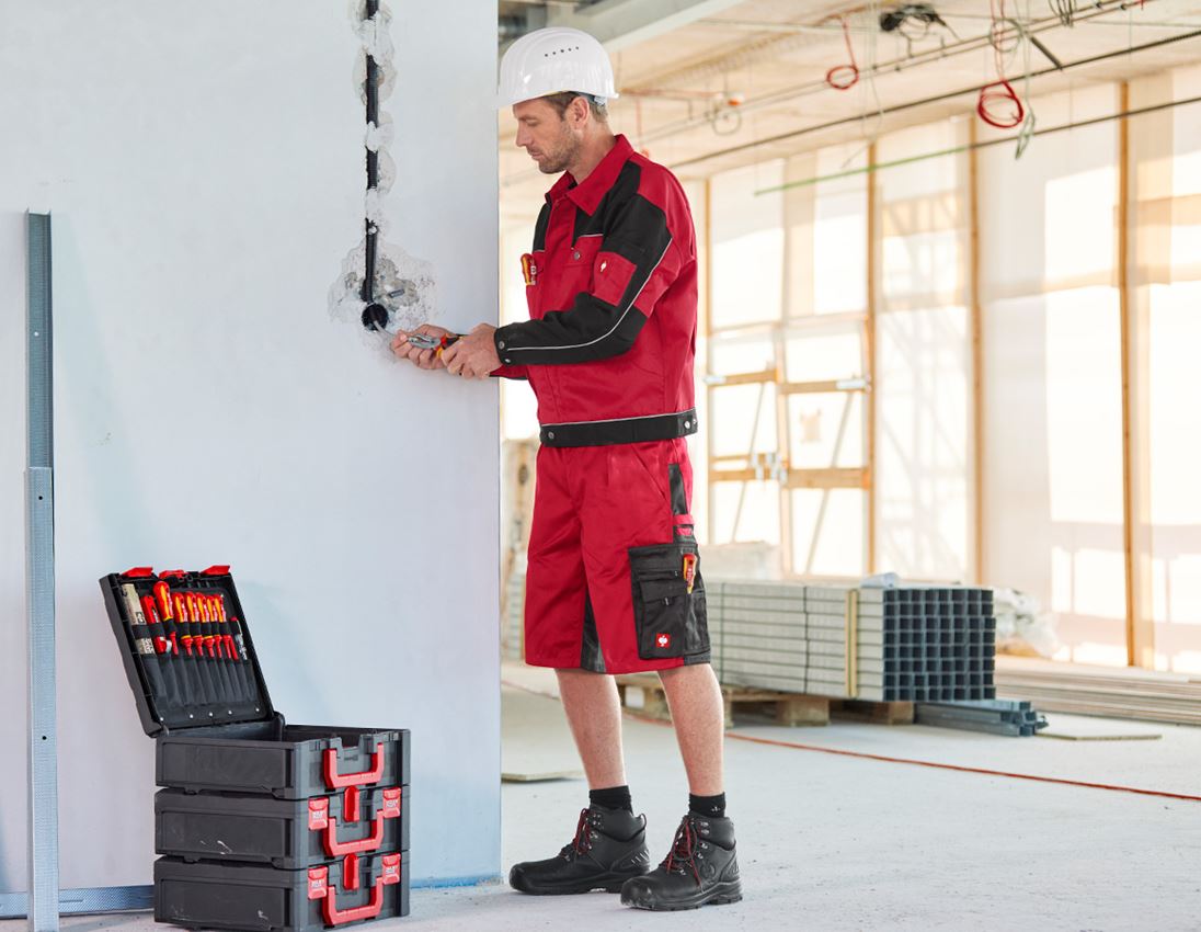 Werkjassen: Werkjack e.s.image + rood/zwart 6