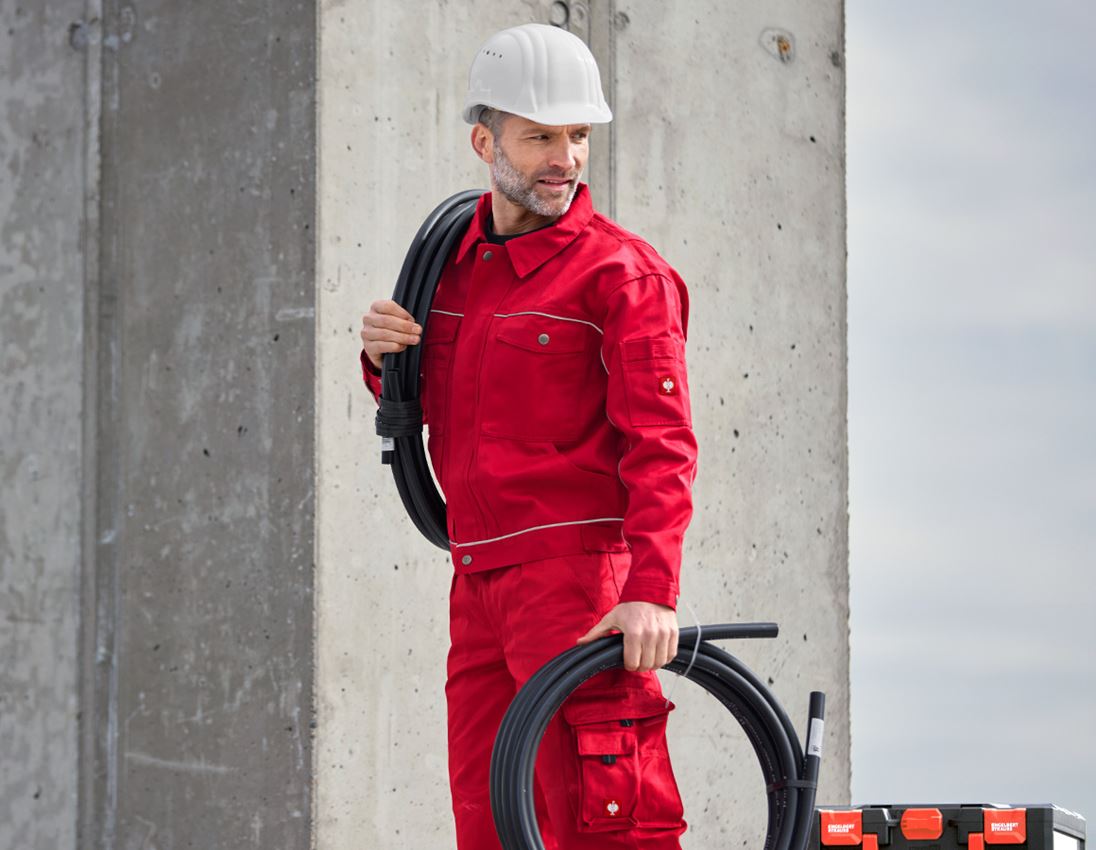 Werkjassen: Werkjack e.s.classic + rood 1
