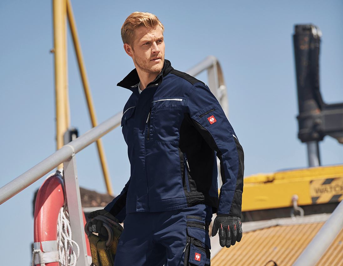 Werkjassen: Werkjack e.s.motion + donkerblauw/zwart