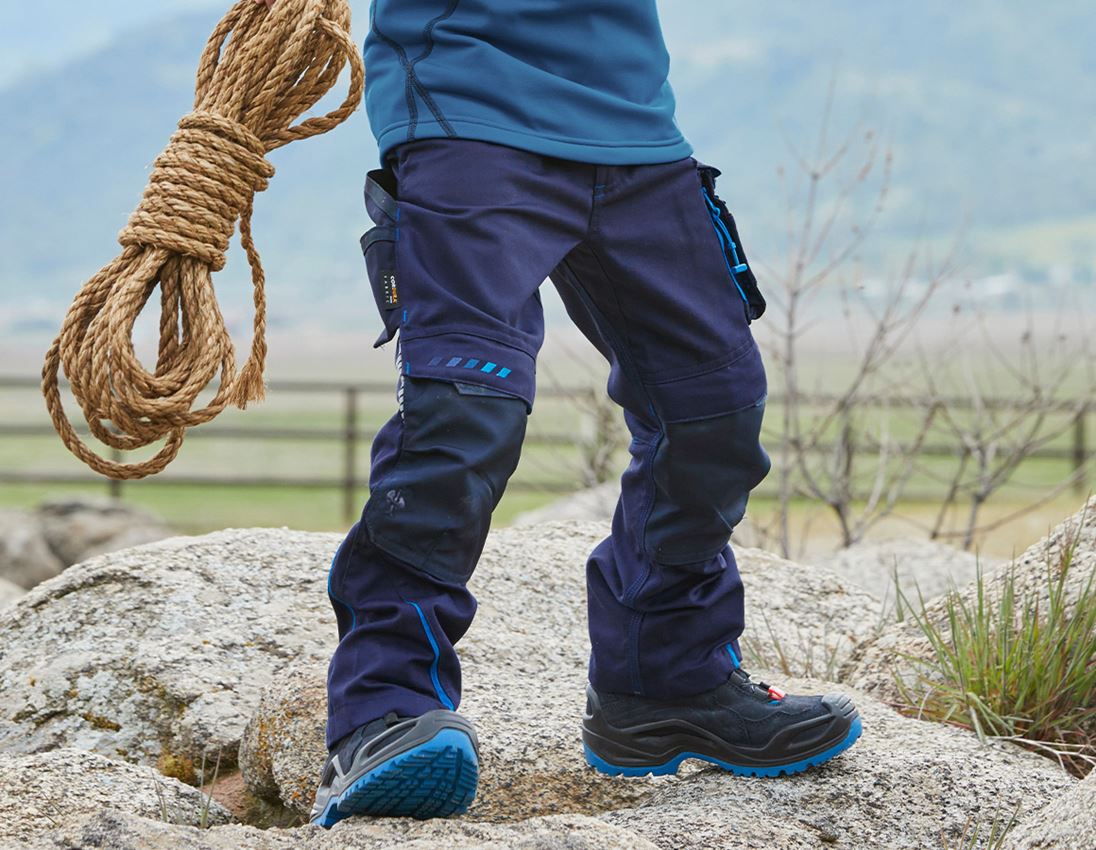 Broeken: Broek e.s.motion 2020, kinderen + donkerblauw/atol