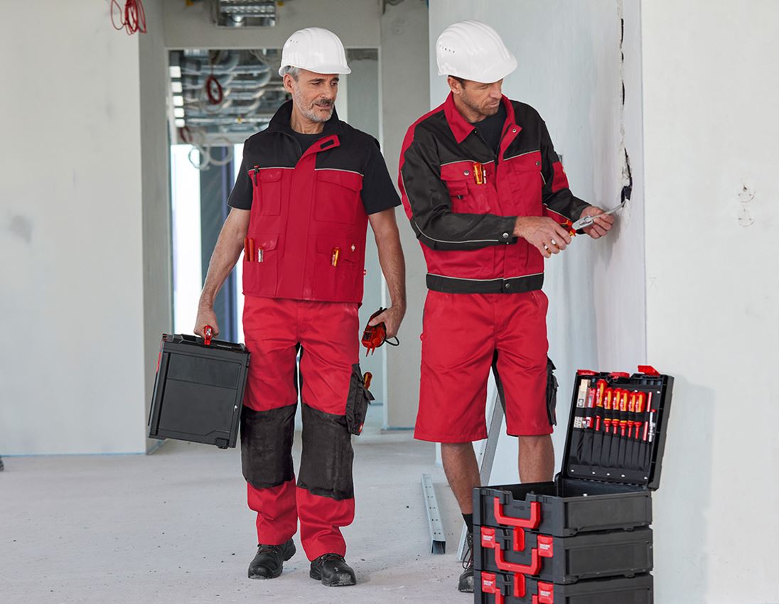 Werkbroeken: Werkbroek e.s.image + rood/zwart 7