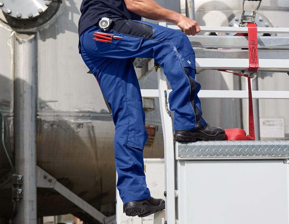 Werkbroeken: Werkbroek e.s.active + korenblauw/donkerblauw 1