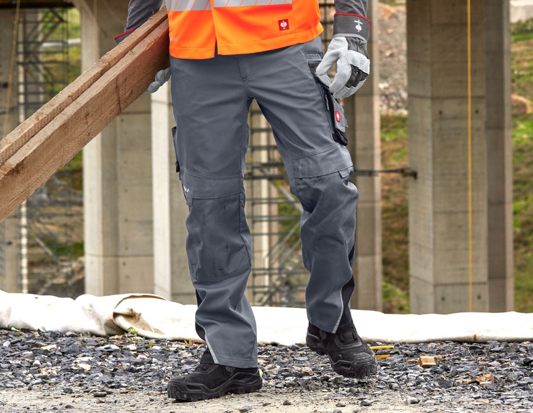 Werkbroeken: Werkbroek e.s.motion + grijs/zwart 1