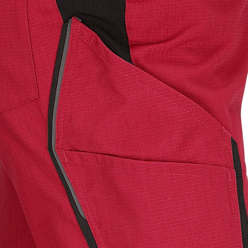 Werkbroeken: Werkbroek e.s.vision, heren + rood/zwart 2