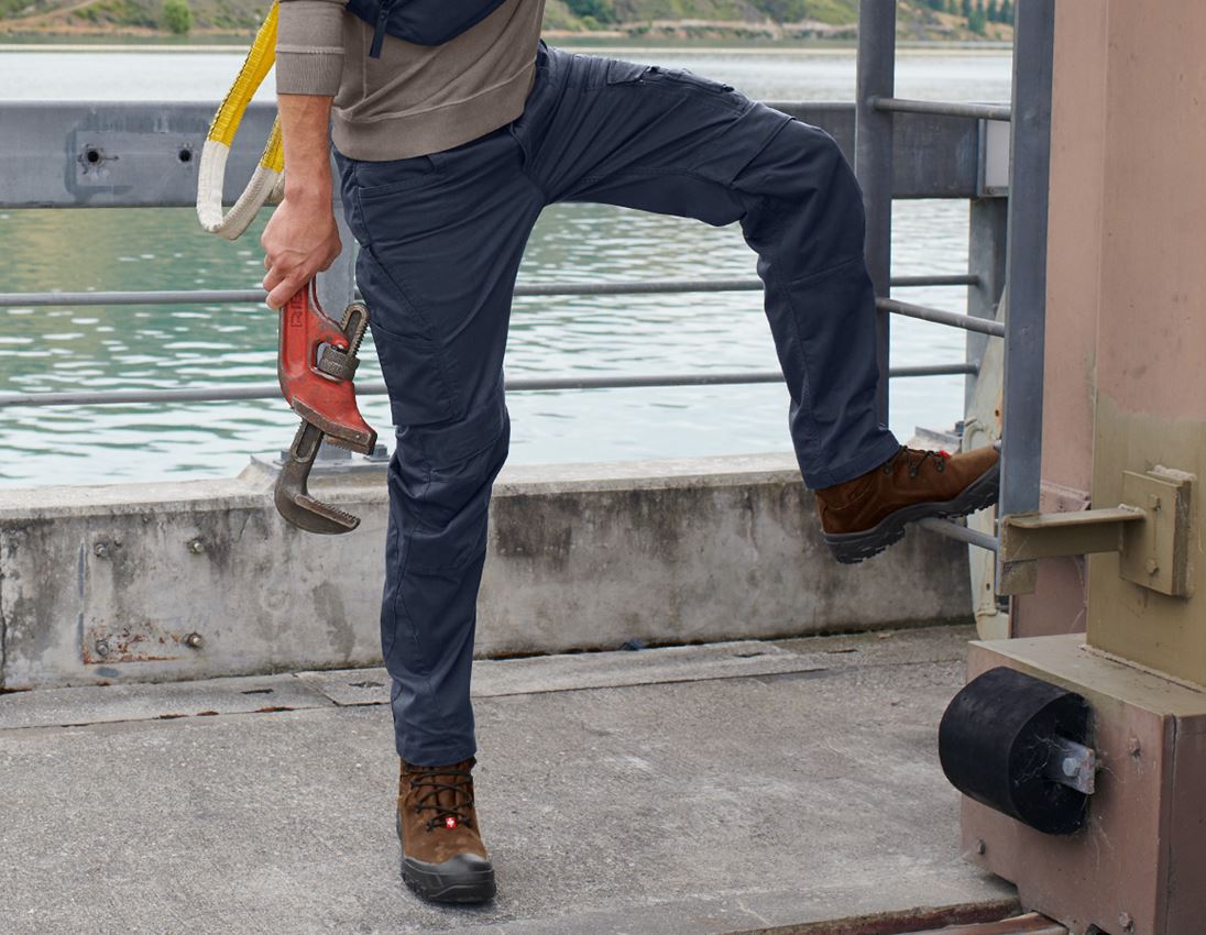 Werkbroeken: Werkbroek e.s.motion ten + leisteenblauw