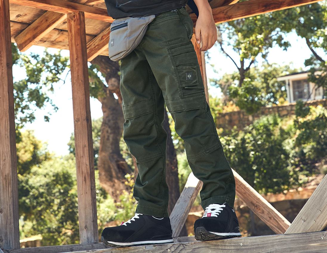 Broeken: Broek e.s.motion ten, kinderen + camouflagegroen