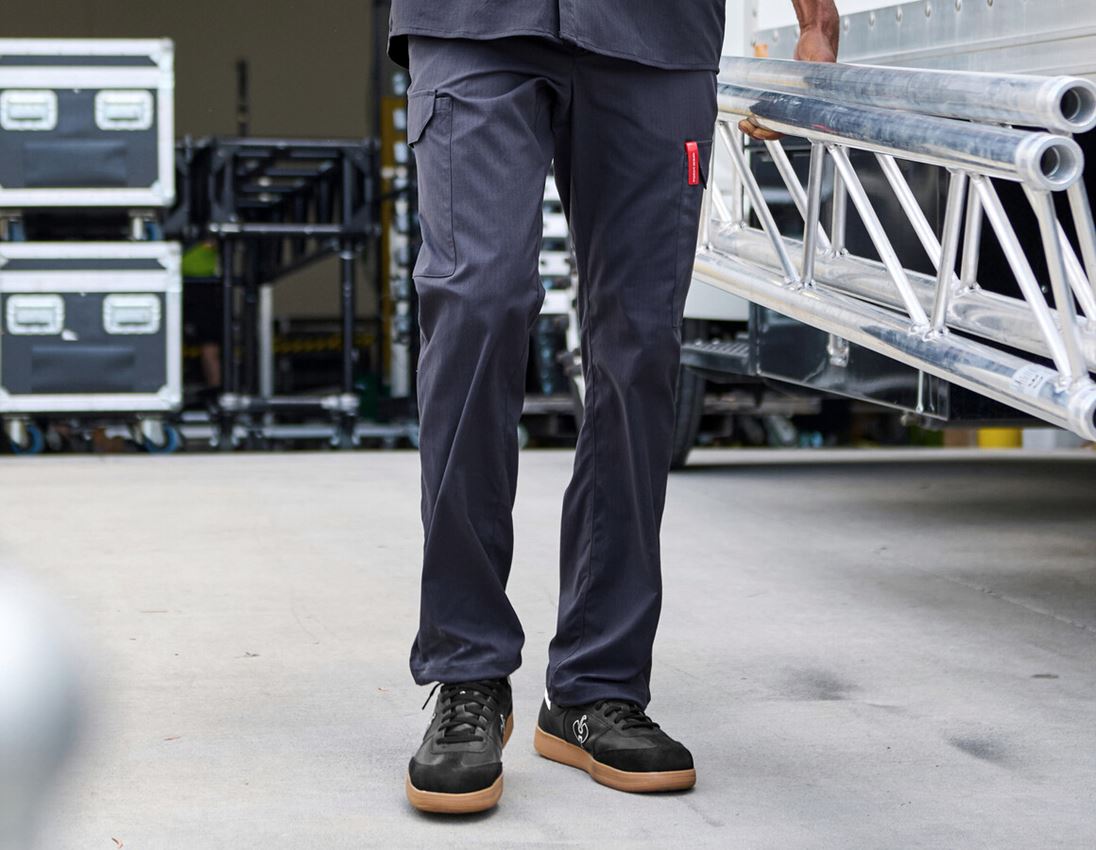 Werkbroeken: Werkbroek e.s.t:aktik light ripstop + nero blauw