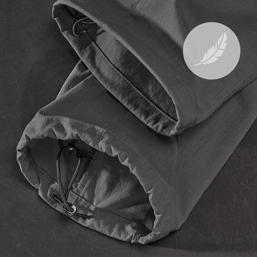 Werkbroeken: Werkbroek e.s.t:aktik light ripstop + carbongrijs 2