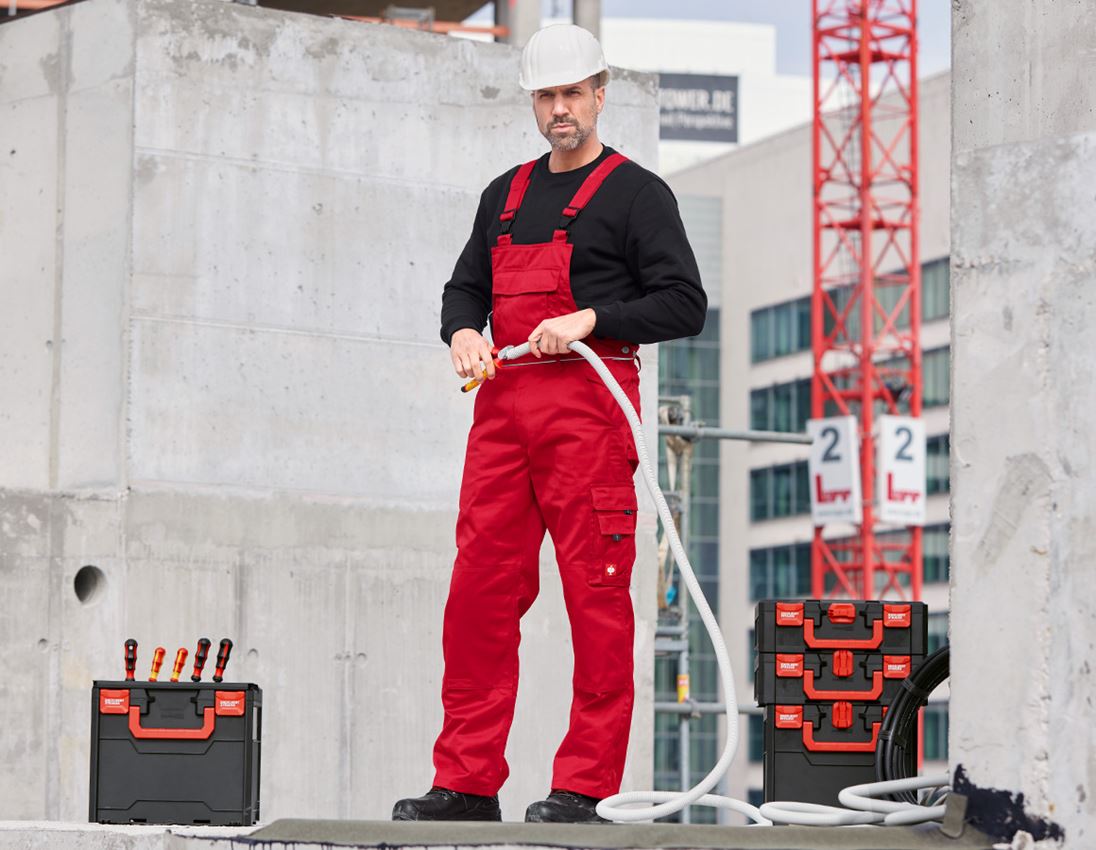 Werkbroeken: Tuinbroek e.s.classic + rood