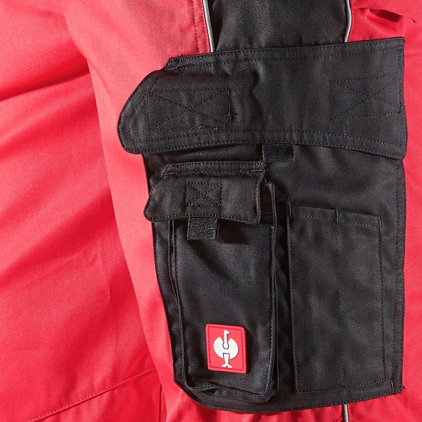 Werkbroeken: e.s.active Piratenbroek + rood/zwart 2
