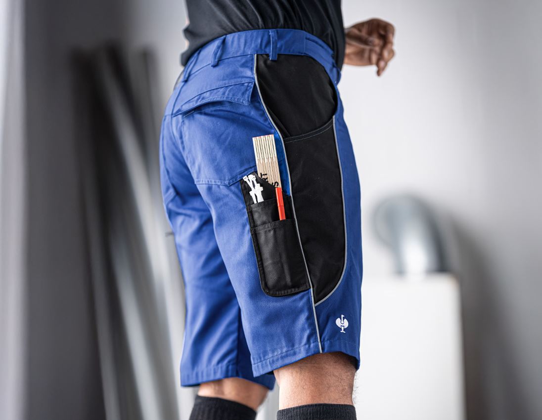 Werkbroeken: Short e.s.active + korenblauw/zwart 2