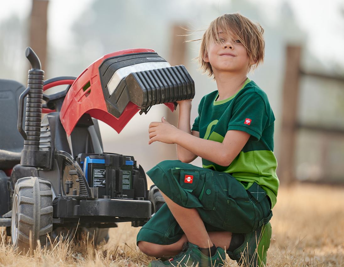Shorts: Short e.s.motion 2020, kinderen + groen/zeegroen 1