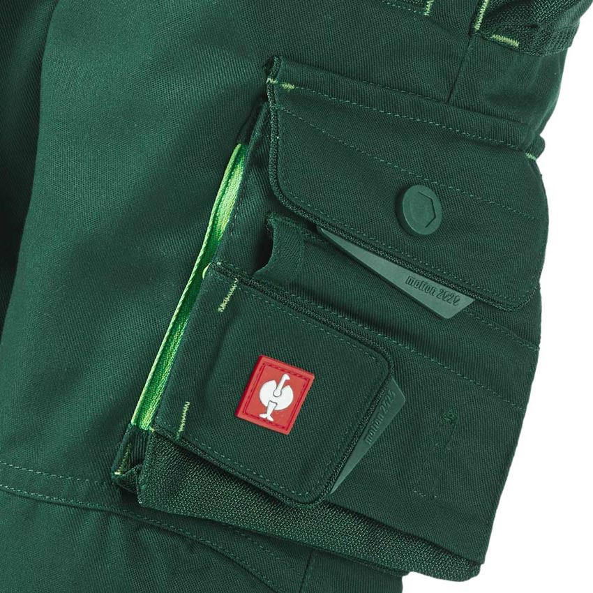 Shorts: Short e.s.motion 2020, kinderen + groen/zeegroen 2