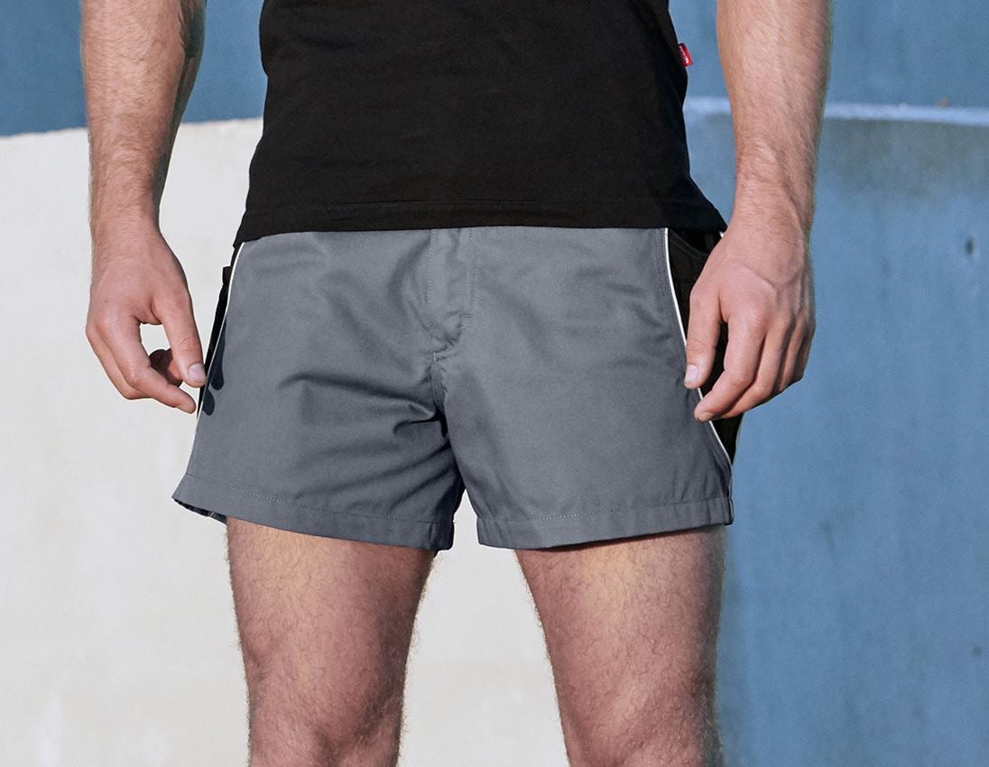 Werkbroeken: X-short e.s.active + grijs/zwart