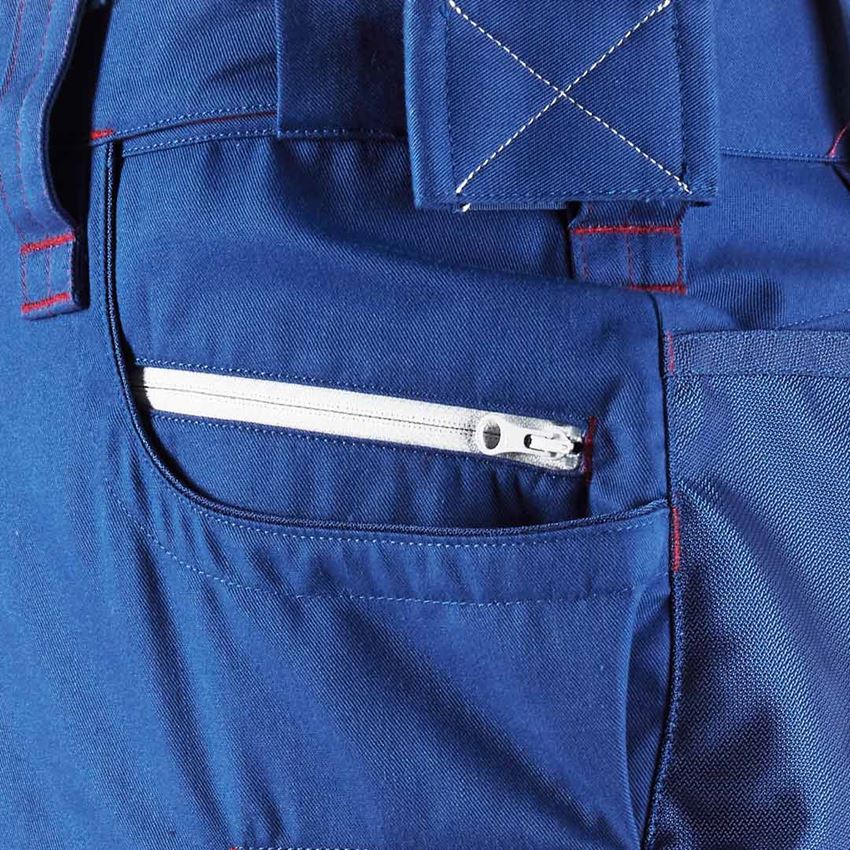 Werkbroeken: Short e.s.motion 2020 + korenblauw/vuurrood 2
