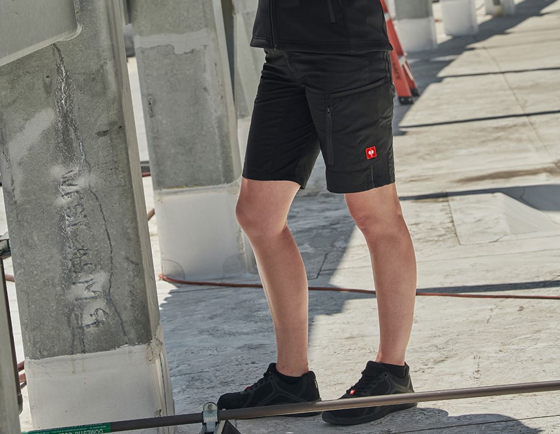 Werkbroeken: Short e.s.vision, dames + zwart