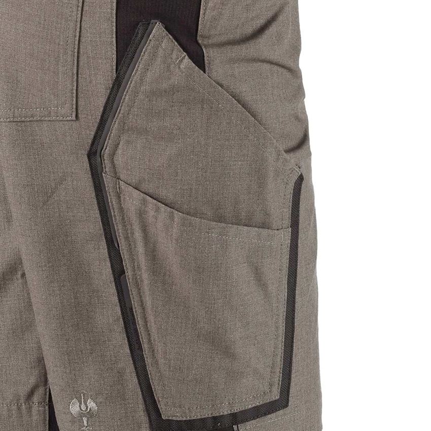 Werkbroeken: Short e.s.vision, dames + steen melange/zwart 2