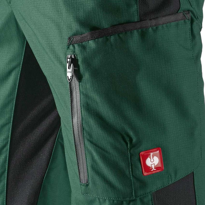 Werkbroeken: Short e.s.vision, heren + groen/zwart 2