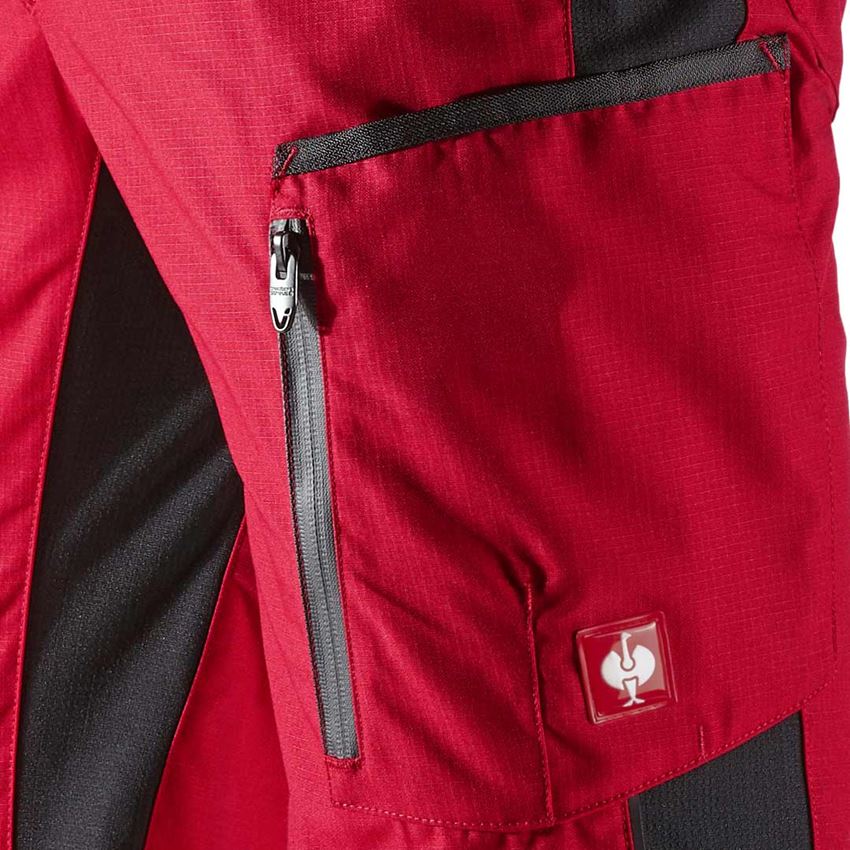 Werkbroeken: Short e.s.vision, heren + rood/zwart 2