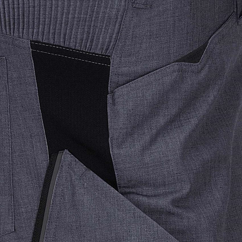 Werkbroeken: Short e.s.vision, heren + pacific melange/zwart 2