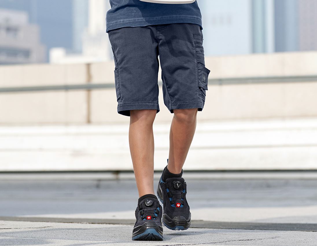 Shorts: Short e.s.motion ten, kinderen + leisteenblauw