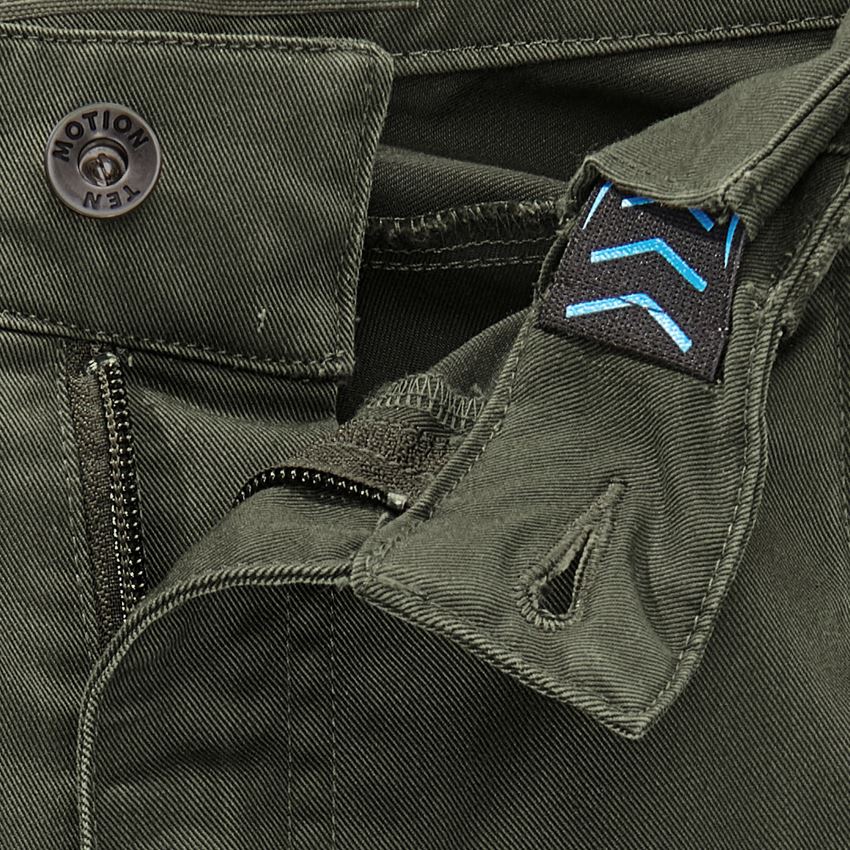 Werkbroeken: Short e.s.motion ten + camouflagegroen 2