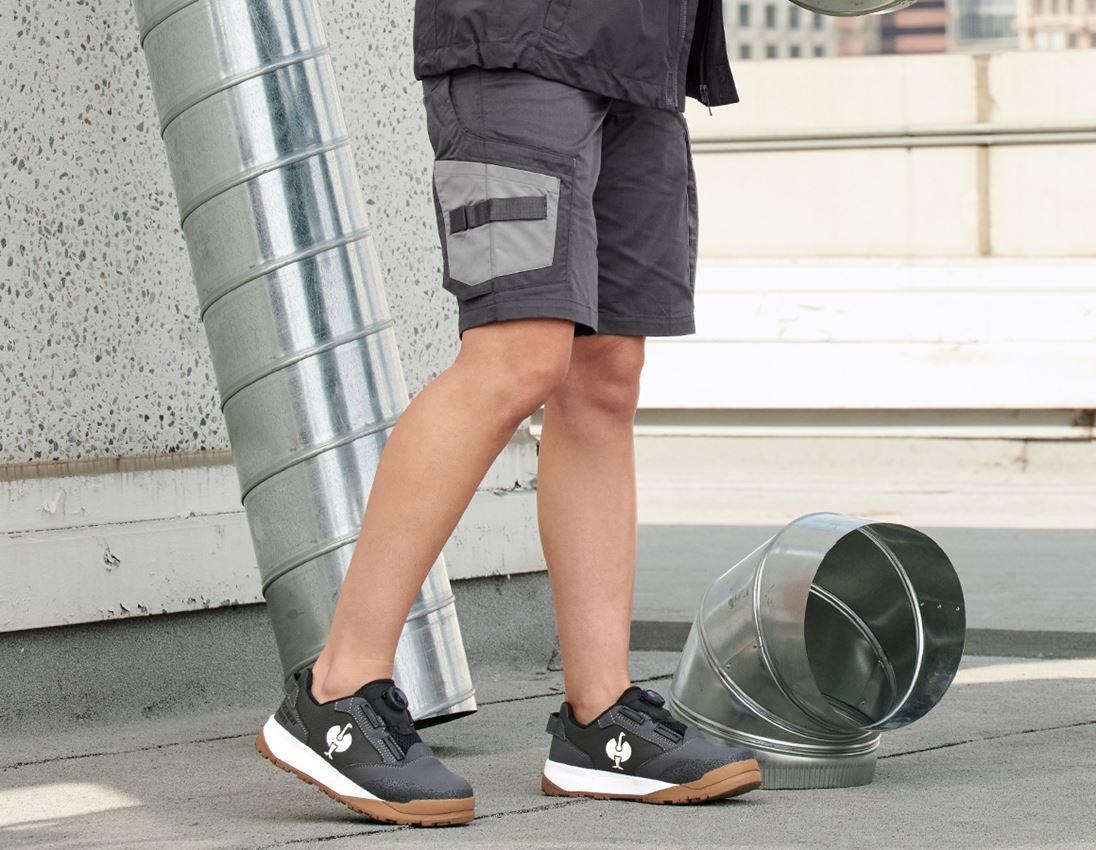 Werkbroeken: Short e.s.concrete light, dames + antraciet/parelgrijs
