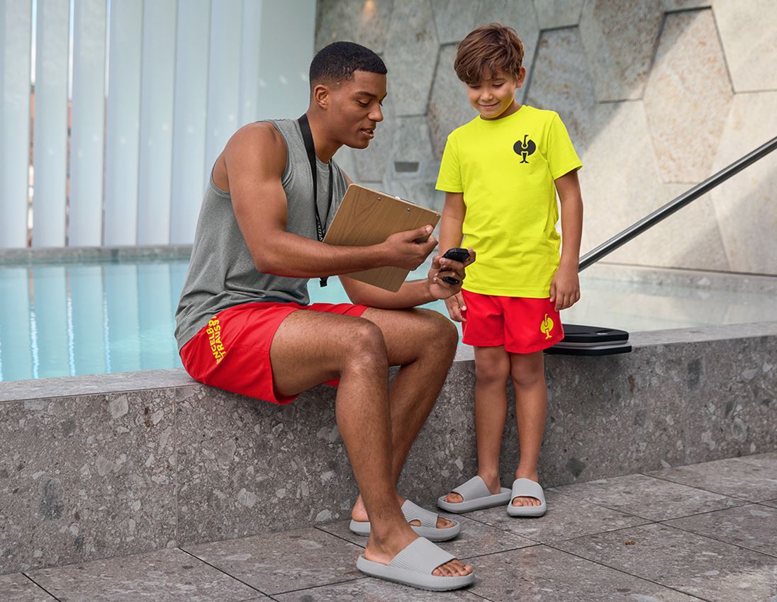 Werkbroeken: Zwemshort e.s.trail + strauss rood/zuurgeel 3