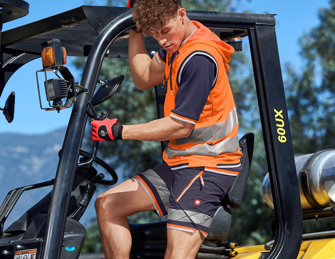 Werkbroeken: Reflex functionele short e.s.ambition + donkerblauw/signaaloranje 2