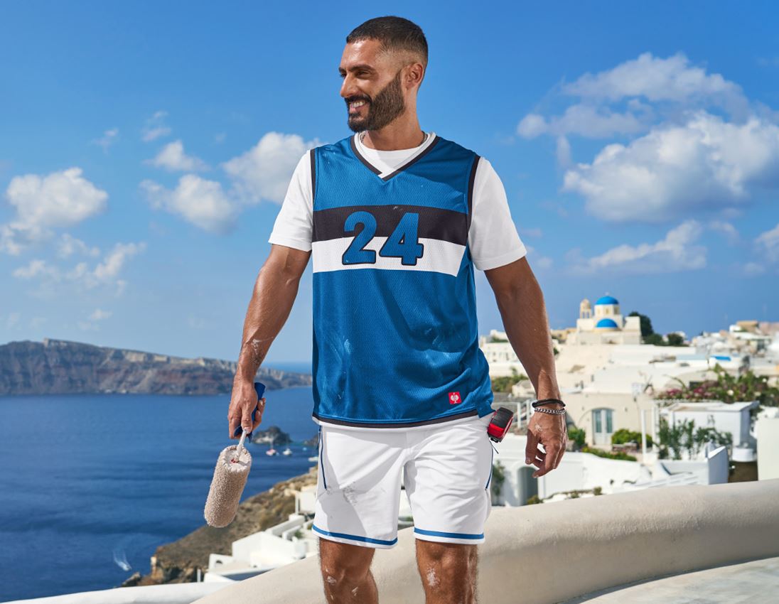 Werkbroeken: Short e.s.ambition + wit/gentiaanblauw 4