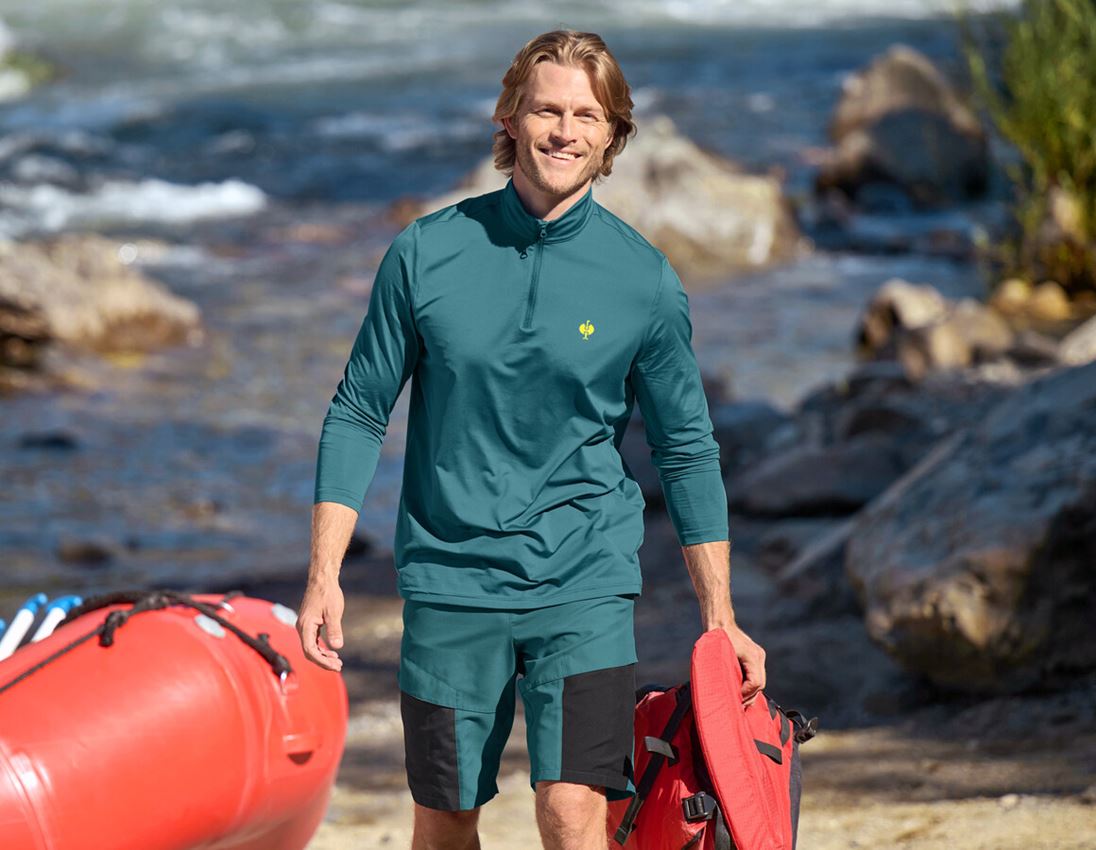 Werkbroeken: Trekking zwemshort e.s.trail + smaragdgroen/chroomgeel 1