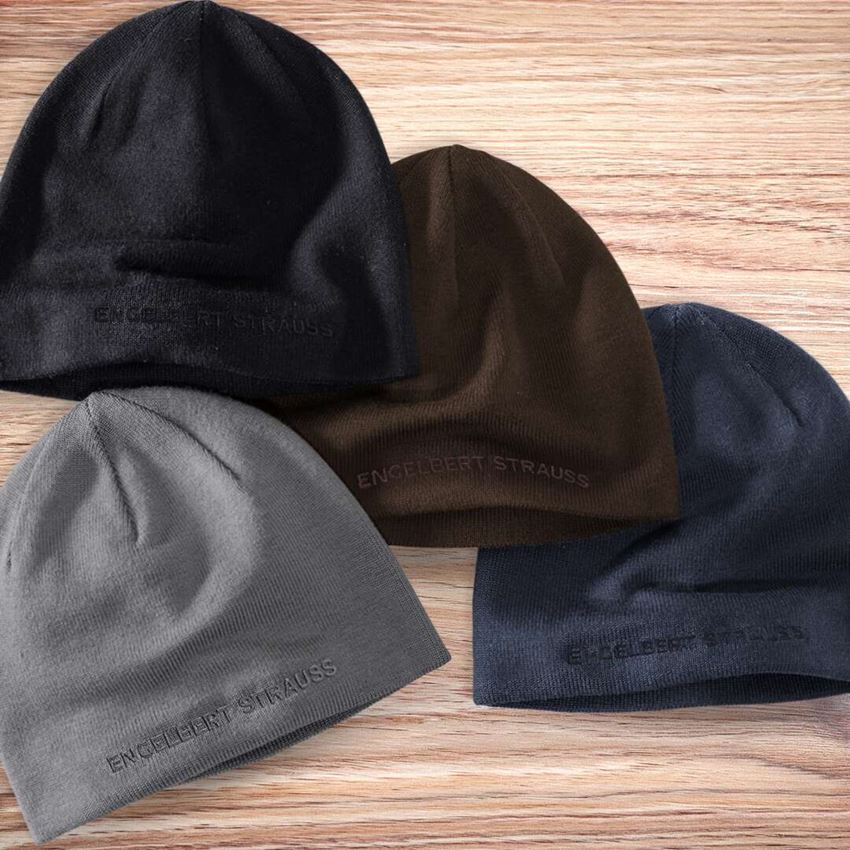 Accessoires: Fijn gebreide muts e.s.dynashield + zwart 2