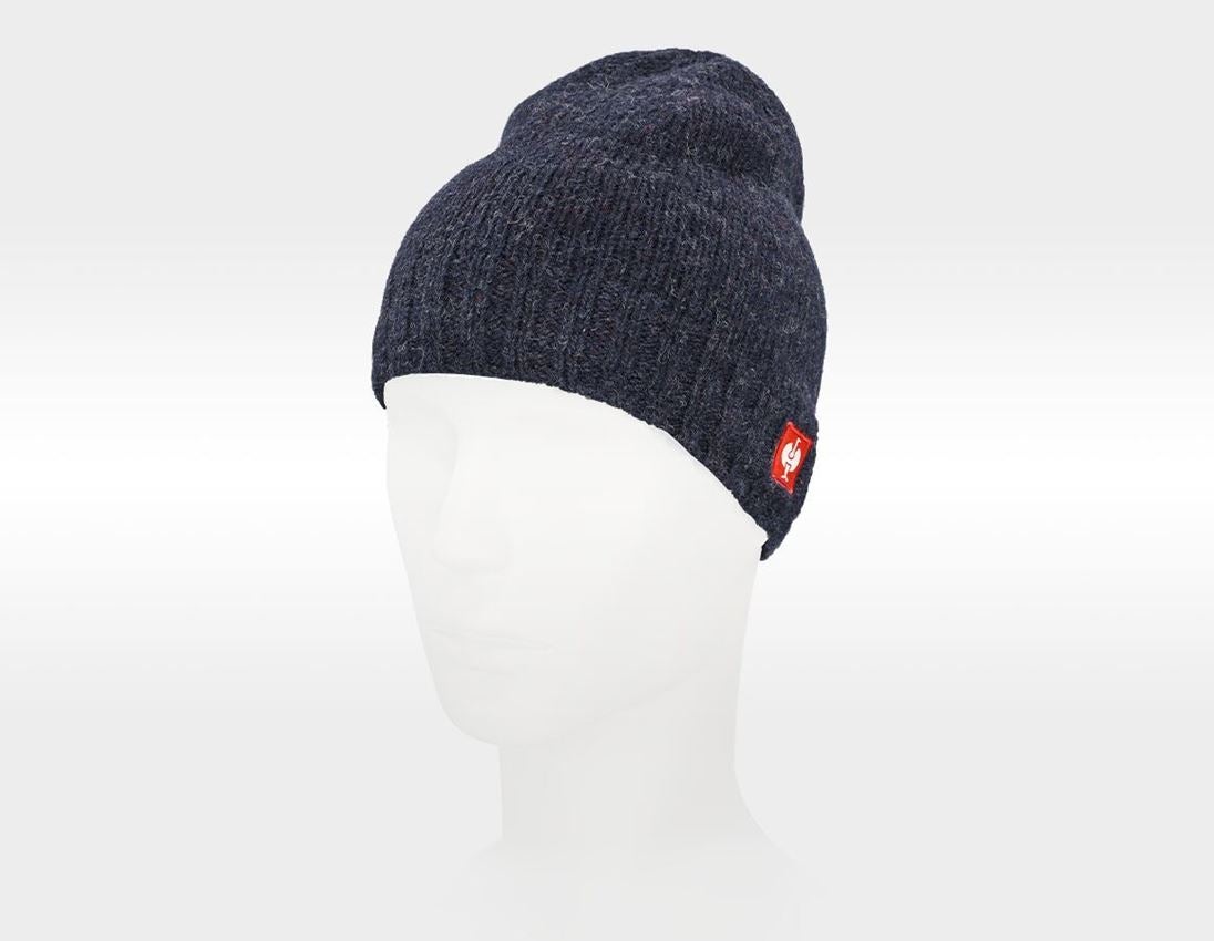 Accessoires: e.s. Grof gebreide muts + nachtblauw 2