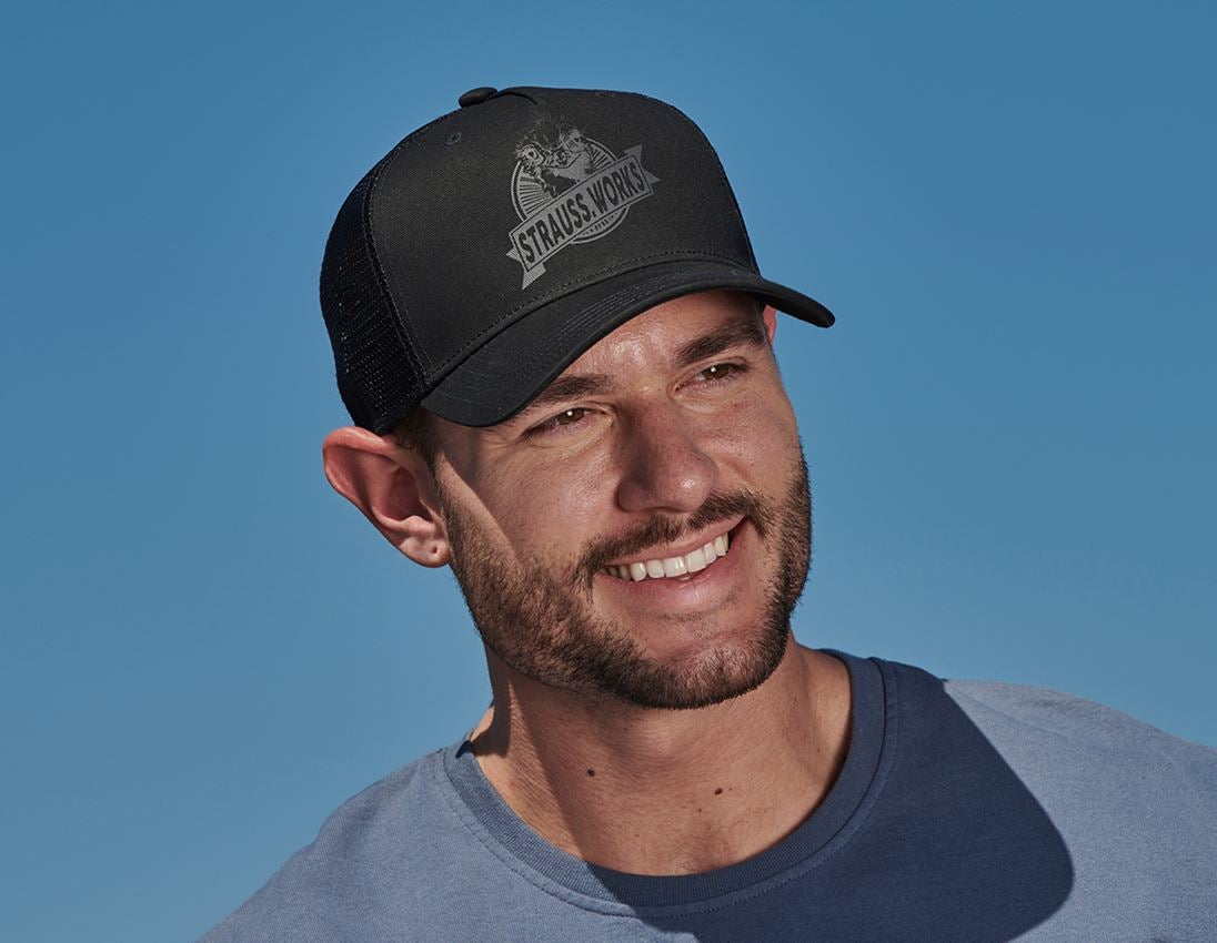 Accessoires: Cap e.s.iconic works + zwart