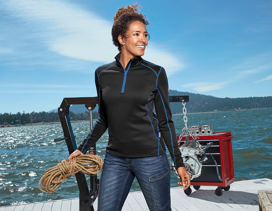 Bovenkleding: Schipperstrui thermo stretch e.s.motion 2020, da. + grafiet/gentiaanblauw 1