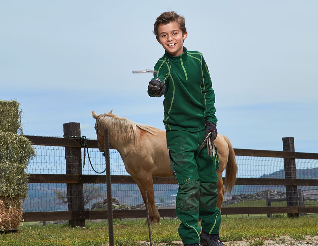 Bovenkleding: Schipperstrui thermo stretch e.s.motion 2020,kind. + groen/zeegroen 1