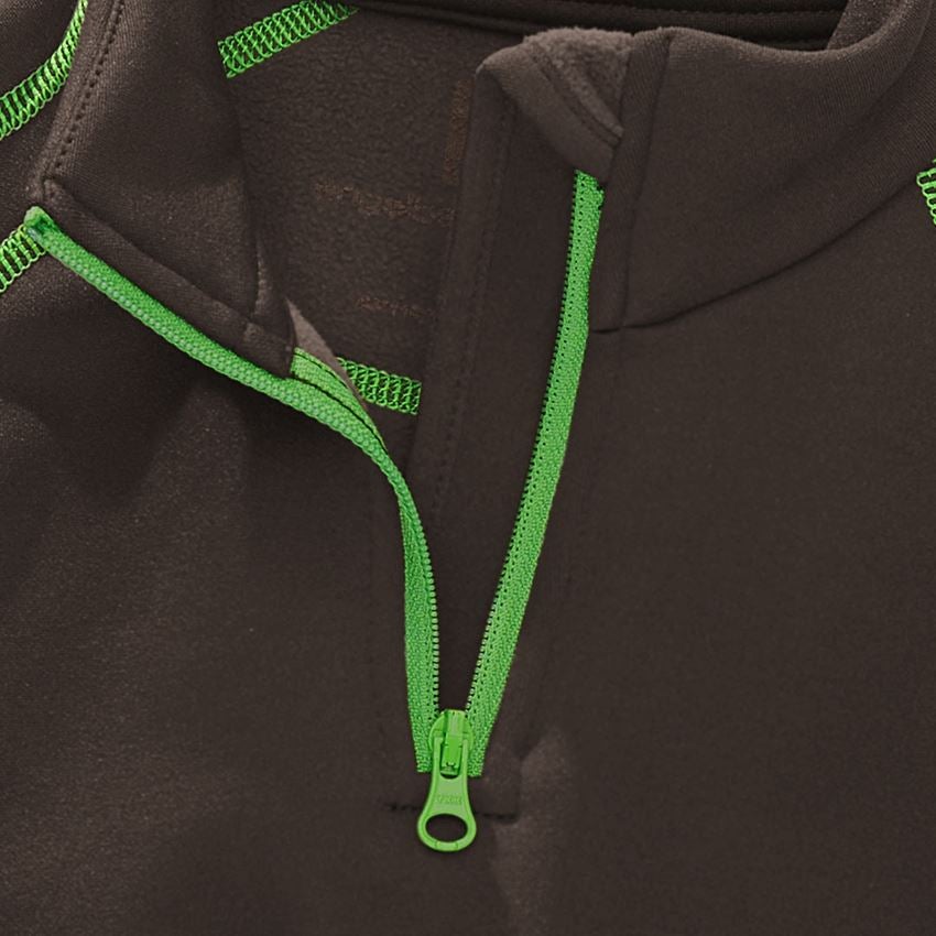 Bovenkleding: Schipperstrui thermo stretch e.s.motion 2020,kind. + kastanje/zeegroen 2