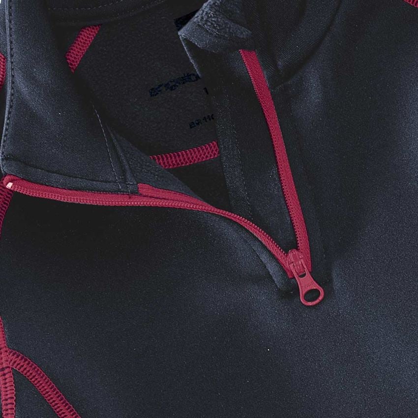 Bovenkleding: Schipperstrui thermo stretch e.s.motion 2020,kind. + donkerblauw/bessen 2