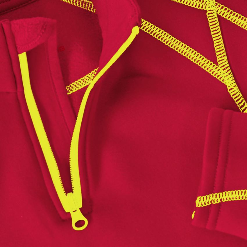 Bovenkleding: Schipperstrui thermo stretch e.s.motion 2020,kind. + vuurrood/signaalgeel 2