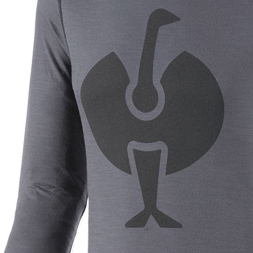Kou: e.s. Longsleeve Merino, heren + cement/grafiet 2
