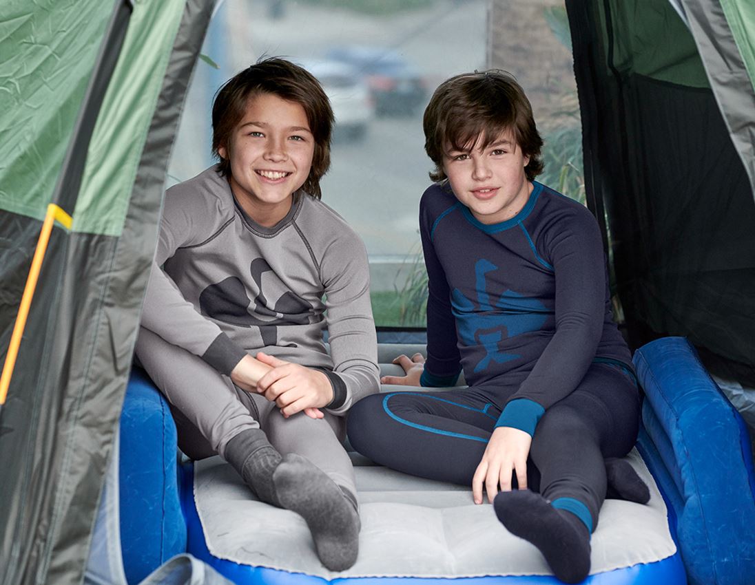 Thermo Ondergoed	: e.s. Functionele-Long Pants seamless-warm,kinderen + donkerblauw 1