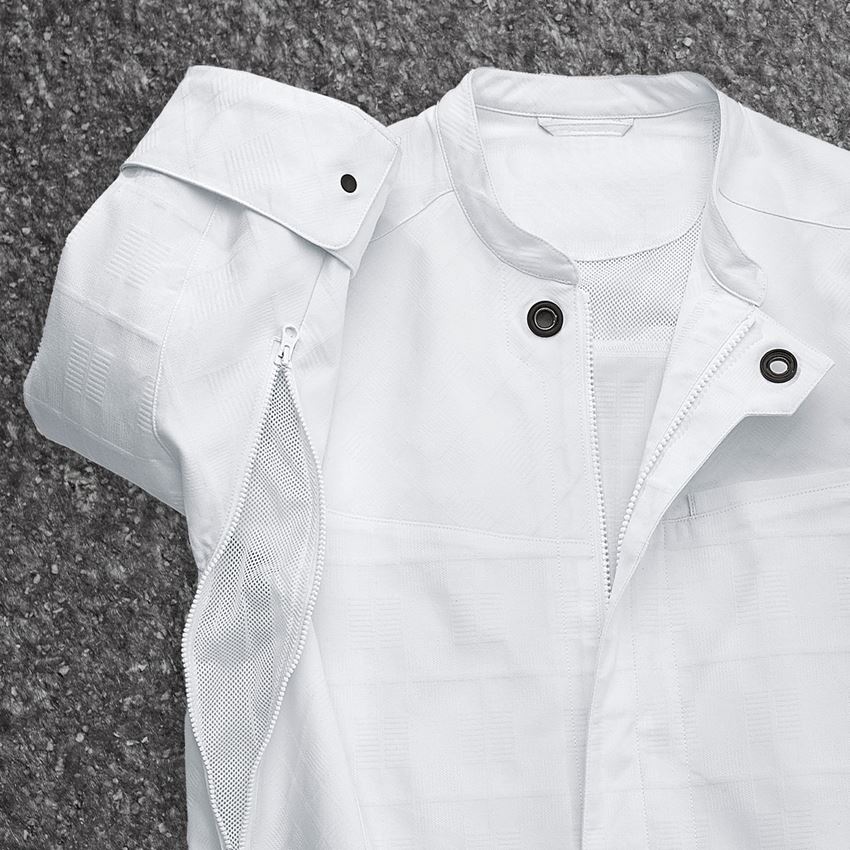 Bovenkleding: Werkjack korte mouw e.s.fusion, heren + wit 2