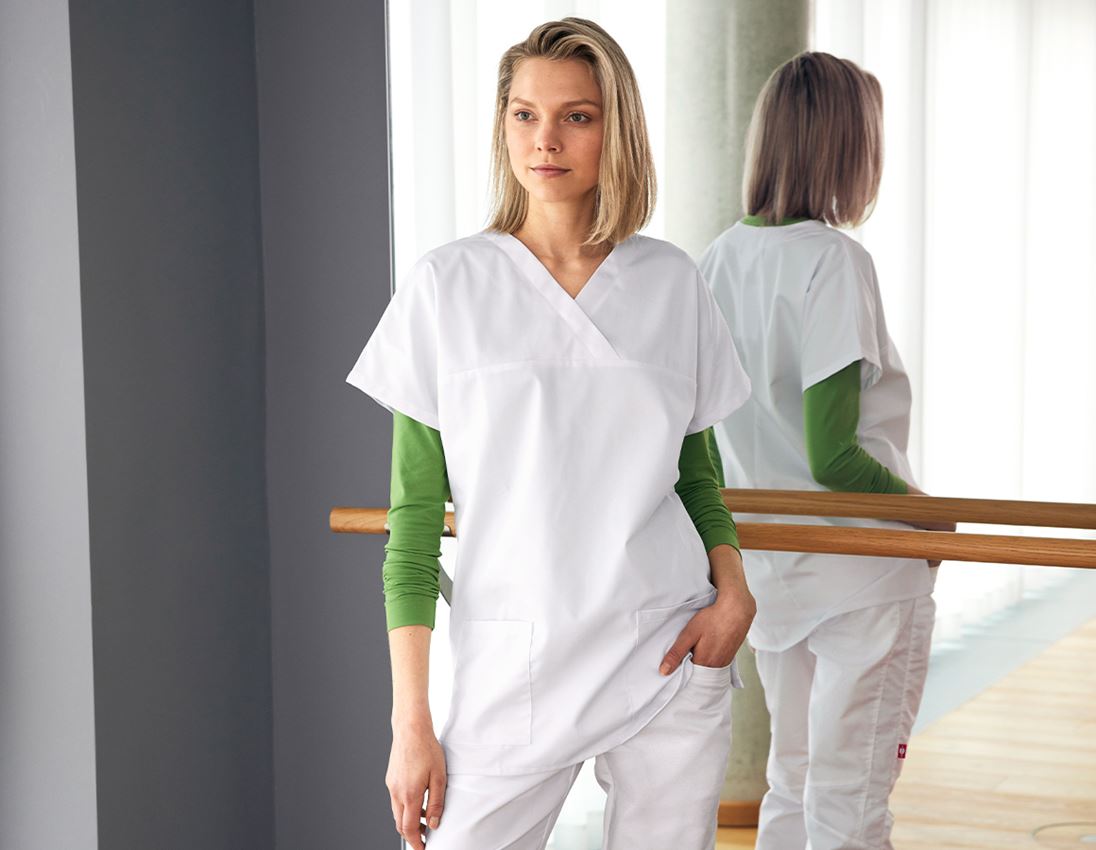 Bovenkleding: Hes zonder sluiting Viola + wit