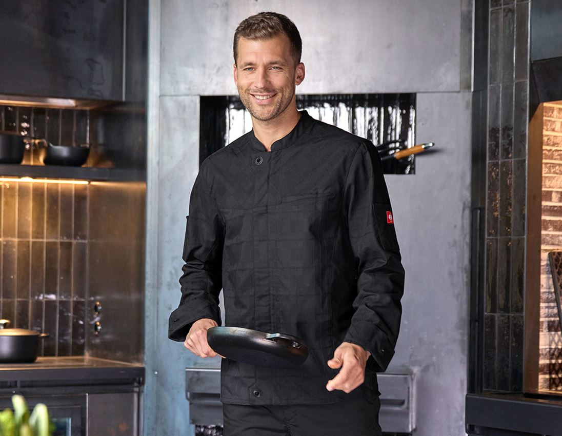 Bovenkleding: Werkjack lange mouw e.s.fusion, heren + zwart
