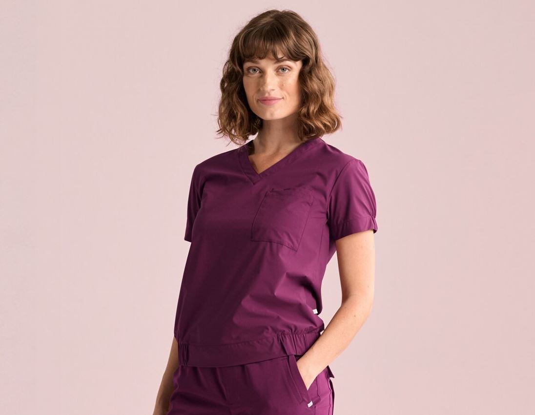Bovenkleding: Pocket Shirt e.s.avida, dames + roodpaars
