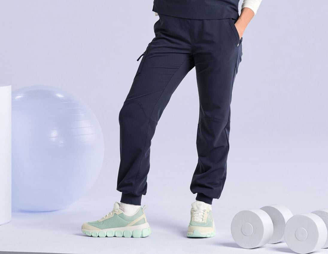Werkbroeken: Pocket broek e.s.avida, dames + donkerblauw