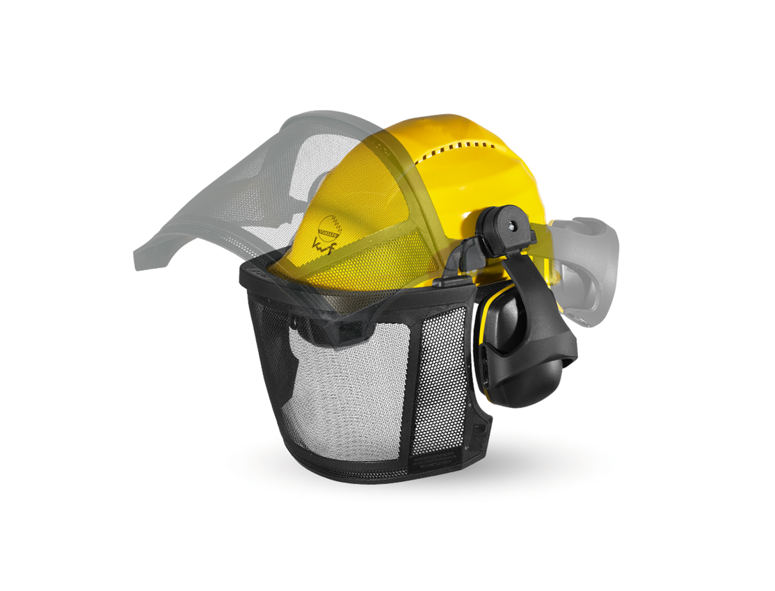 Veiligheidshelmen: Veiligheidshelmcombi voor de bosbouw Professional + geel